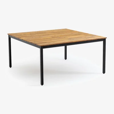 La Redoute Hiba Square Acacia & Metal Garden Table