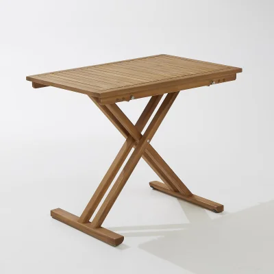 La Redoute Folding Garden Table in Acacia with Teak Finish