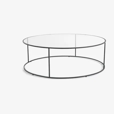 La Redoute Ambrogia Round Glass & Metal Garden Coffee Table