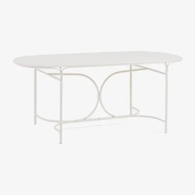 La Redoute Lacomo Oval Garden Table in Steel