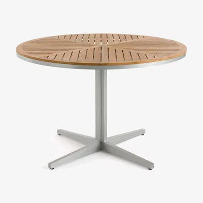 La Redoute Maestrale Round Teak & Aluminium Garden Table