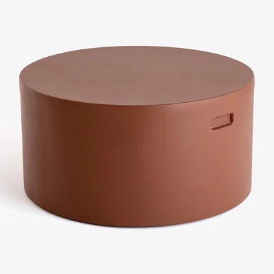 La Redoute Raskin Round Outdoor Cement-Effect Side Table