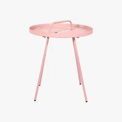 La Redoute Rio Metal Garden Side Table - Pink