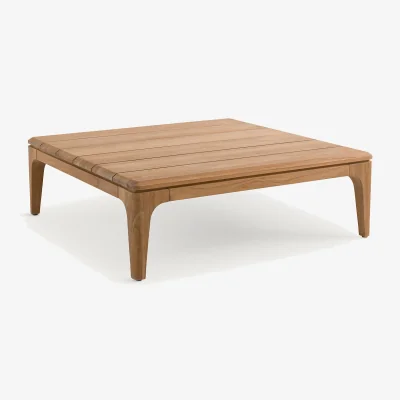 La Redoute Square Garden Coffee Table in Teak Cordano
