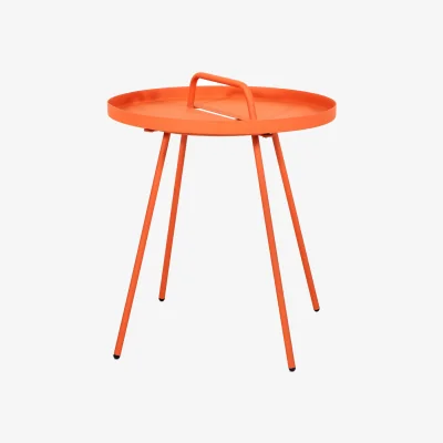 La Redoute Rio Metal Garden Side Table - Orange