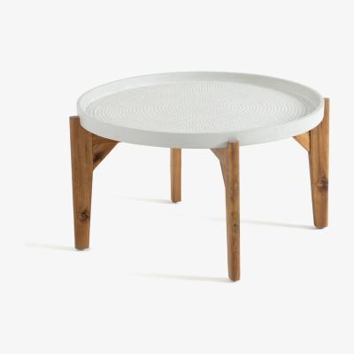 La Redoute Médan Acacia and Cement Fibre Coffee Table