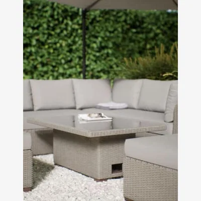 Marks & Spencer M&S Marlow 7 Seater Rattan Effect Garden Living Set - Grey, Grey