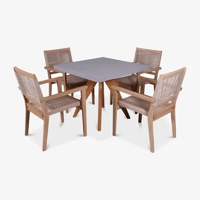 Marks & Spencer Royalcraft Luna 4 Seater Garden Table & Chairs - Natural, Natural