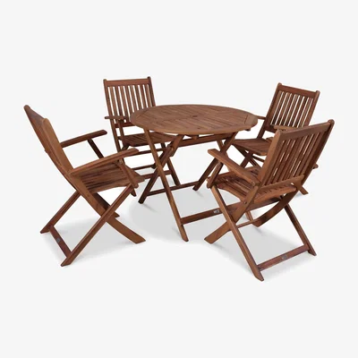 Marks & Spencer Royalcraft Manhattan 4 Seater Garden Table & Chairs - Natural, Natural
