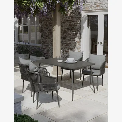 Marks & Spencer M&S Melbourne 4 Seater Garden Table & Chairs - Grey, Grey