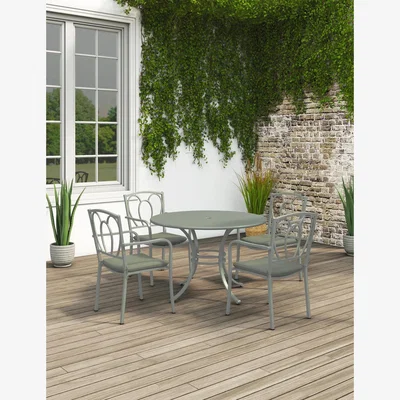 Marks & Spencer M&S Stroud 4 Seater Garden Table & Chairs - Sage Green, Sage Green