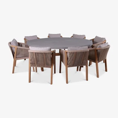Marks & Spencer Royalcraft Luna 8 Seater Garden Table & Chairs - Natural, Natural