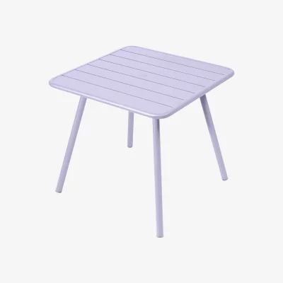 Made in Design Luxembourg Square table metal purple / 80 x 80 cm - 4 legs - Fermob