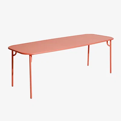 Made in Design Rectangular table Week-end Full Large metal / Full top - 220 x 85 cm / 8-seater - Petite Friture