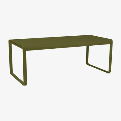 Made in Design Bellevie Rectangular table metal green / 196 x 90 cm - 8 to 10 people - Fermob