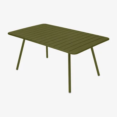 Made in Design Luxembourg Rectangular table metal green / 6 to 8 people - 165 x 100 cm - Fermob