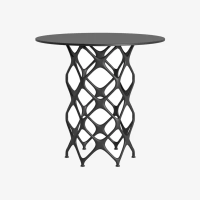 Made in Design X Table System Lido Round table wood black / Ø 80 x H 74 cm - Cappellini