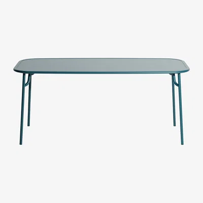 Made in Design Rectangular table Week-end Full Medium metal / Full top - 180 x 85 cm / 6-seater - Petite Friture