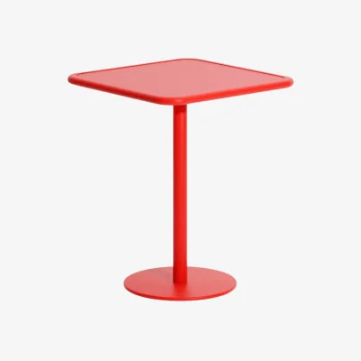 Made in Design Week-end Square table metal red / 60 x 60 cm - Aluminium - Petite Friture