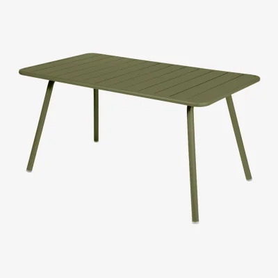 Made in Design Luxembourg Rectangular table metal green / 6 people - 143 x 80 cm - aluminium - Fermob