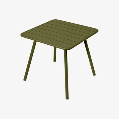 Made in Design Luxembourg Square table metal green / 80 x 80 cm - 4 legs - Fermob