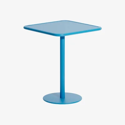 Made in Design Week-end Square table metal blue / 60 x 60 cm - Aluminium - Petite Friture