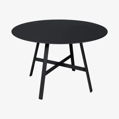 Made in Design So’O Round table metal black / Ø 117 cm - 6 personnes - Fermob