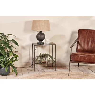 Nkuku Nkuku Takua Iron Side Table | Furniture | Dark Grey