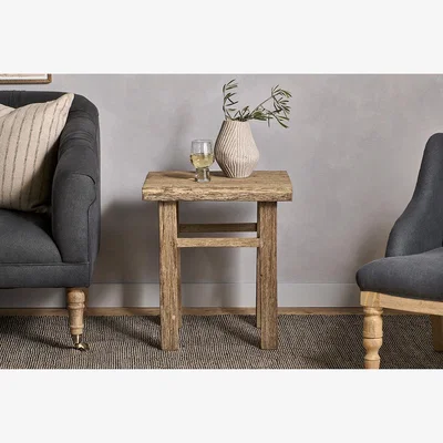 Nkuku Nkuku Ibo Reclaimed Wood Side Table | Tables | Natural