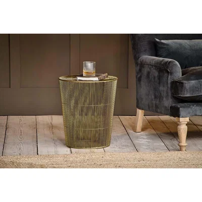 Nkuku Nkuku Mahua Iron Side Table | Furniture | Brass