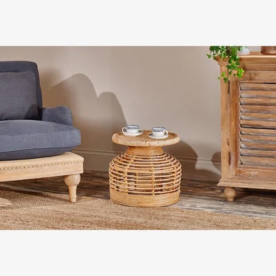 Nkuku Nkuku Hoian Rattan Side Table | Tables | Natural