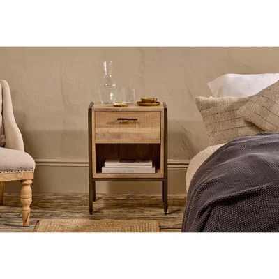 Nkuku Nkuku Dasai Mango Wood Bedside Table | Furniture | Natural