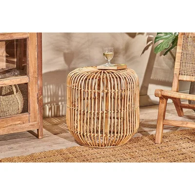 Nkuku Nkuku Kedarpur Rattan Side Table | Furniture | Natural
