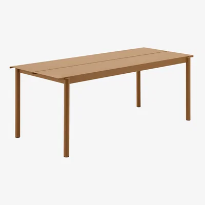 Nordic Nest Muuto Linear steel table 75x200 cm Burnt orange
