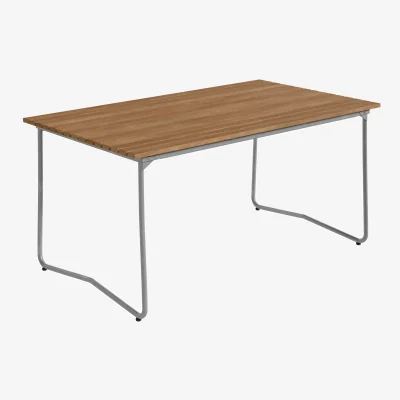 Nordic Nest Grythyttan Stålmöbler Bovik table Teak-hot-dip galvanized frame 150x92 cm
