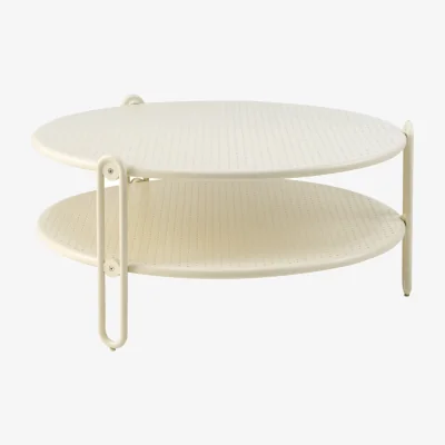 Nordic Nest Brafab Blixt coffee table Pearl white Ø85 cm