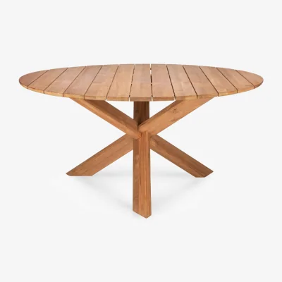 Nordic Nest Ethnicraft Circle outdoor dining table teak Ø136 cm