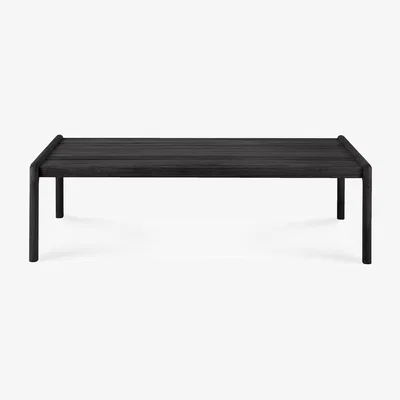 Nordic Nest Ethnicraft Jack outdoor coffee table black stained teak 120x65 cm