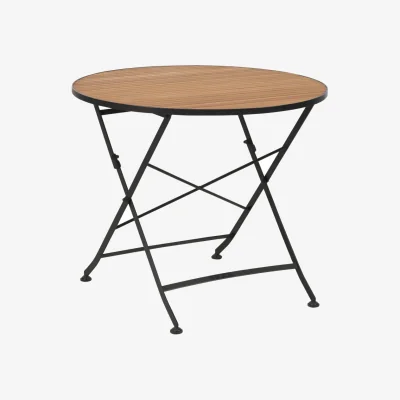 Nordic Nest Brafab Brewer dining table Black-teak Ø85 cm
