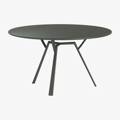 Nordic Nest Fast Radice Quadra Round table Metallic grey