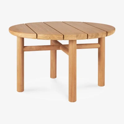 Nordic Nest Ethnicraft Quatro outdoor coffee table teak Ø59 cm → Ø59 cm