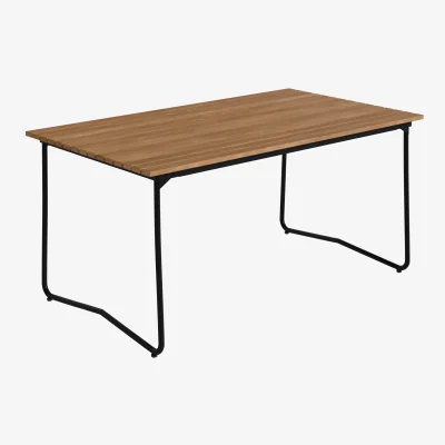 Nordic Nest Grythyttan Stålmöbler Bovik table Teak-black steel frame 150x92 cm