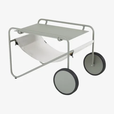 Nordic Nest Brafab Poul Table side table Dusty green-off white 72x44 cm
