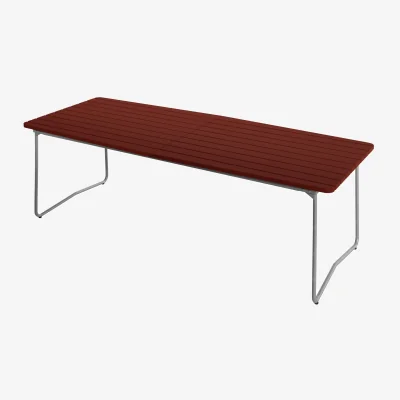 Nordic Nest Grythyttan Stålmöbler B31 dining table Dark red lacquered oak–hot-dip galvanized frame 230x92 cm