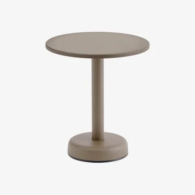 Nordic Nest Muuto Linear Steel coffee table Taupe Ø42x47 cm