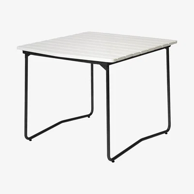 Nordic Nest Grythyttan Stålmöbler B31 84 dining table White lacquered oak-black