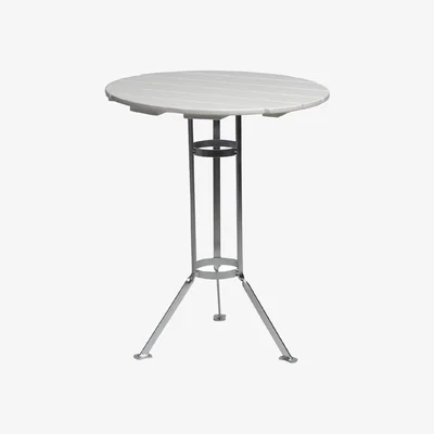 Nordic Nest Grythyttan Stålmöbler Bryggeri tripod table White lacquer oak-hot-dip galvanized