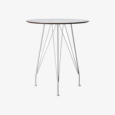Nordic Nest Swedese Desirée café table White laminate ø110cm white lacquered base