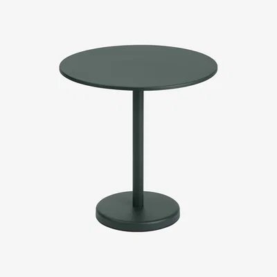 Nordic Nest Muuto Linear steel table Ø70 cm Dark green