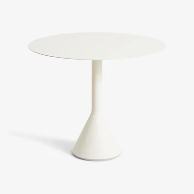 Nordic Nest HAY Palissade Cone round coffee table Cream white Ø90 cm